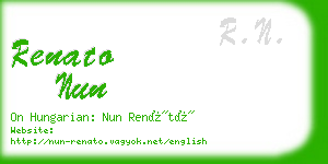 renato nun business card